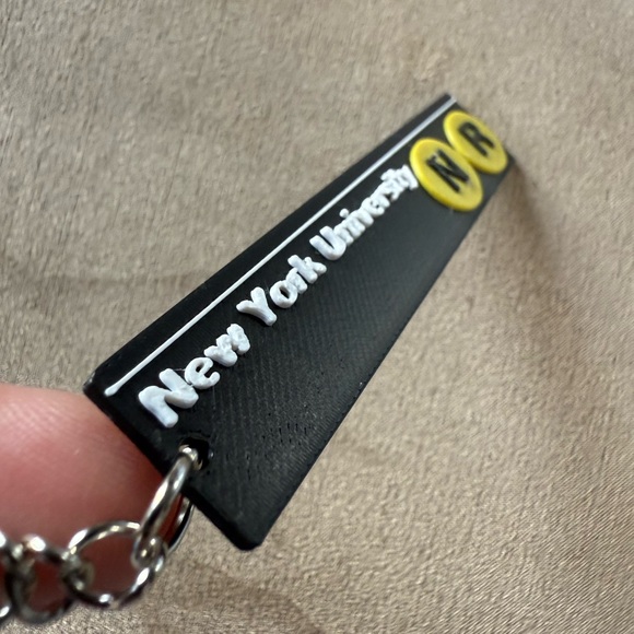Subway NYU college university sign train keychain N W MTA nyc decor station - Picture 3 of 4
